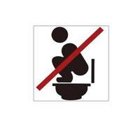 Qbkohphifm Autocollants D'Avertissement pour Toilettes Adhésifs Pas de Toilettes Accroupies Autocollants D'Avertissement Peler et Coller des Panneaux de Rappel de Salle de Bain pour Les Bars