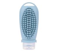 Qbkohphifm Bouteille Vide Rechargeable en Silicone avec Brosse de Nettoyage, Bouteilles de Shampoing Portable, Contenants de Lotion et Cosmétiques pour Voyage, F