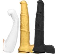 QBKPWRFFF Gode cheval extra large de 41 cm, gode cheval XXL, masseur de prostate, masturbateur for hommes et femmes, jouets érotiques(Black)