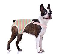 QBLEEV Couches hygiéniques lavables pour chien femelle avec bretelles réglables, culottes réutilisables pour chiens mâles en chaleur, couches pour chiots pour bouledogue français, taille M