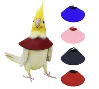 QBLEEV Lot de 4 colliers électroniques anti-morsure pour perroquet, anti-griffure, cicatrisation des plaies, collier élisabéthain, cônes de protection pour perruche, inséparable, agapornis, fischer,