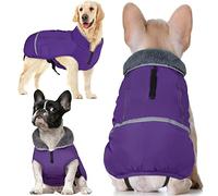 QBLEEV Manteau d'hiver avec doublure en polaire épaisse, réfléchissant, chaud et imperméable, col roulé, pour chien de petite, moyenne et grande taille, taille 3XL