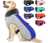 QBLEEV Manteau d'hiver avec doublure épaisse en polaire, chaud, imperméable et réfléchissant, col roulé, pour chiens de petite, moyenne et grande taille, taille S