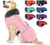 QBLEEV Manteau d'hiver Chaud pour Chien - Veste réfléchissante à col roulé - Imperméable - par Temps Froid - Doublure en Polaire épaisse - Vêtement pour Chien - Combinaison de Neige pour Toutes Les