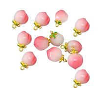 qbodp 100 Pièces 12mm Perles pour Création Artisanale, Pêche Forme Breloques Accessoires Décoratifs