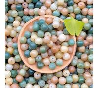 qbodp 100 Pièces Perles De 12mm Pour Fabrication De Bijoux, Perles De Racine De Bodhi Pour L'Artisanat, Accessoires De Décorations En Perles Esthétiques