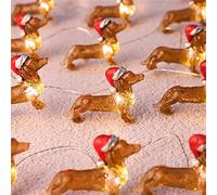 QBOMB Dachshund Dog String Lights,LED Battery Operated & Powered Fairy Lights, Pets Theme Decoration for Indoor Wedding Birthday Party Christmas Tree Decor