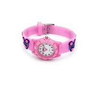QBOS Montre analogique pour enfant fille - Montre pour enfant à partir de 3 ans, Rose/papillon, Moderne