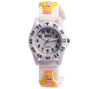 QBOS Montre analogique pour enfant fille - Montre princesse pour enfant à partir de 3 ans, Blanc/princesse, Moderne
