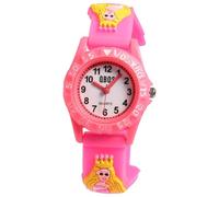 QBOS Montre analogique pour enfant fille - Montre princesse pour enfant à partir de 3 ans, Rose/princesse, Moderne