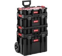 Kit de caisse à outils - Qbrick System - Bac 100 Flex - 6-en-1 - Sur roulettes - Noir