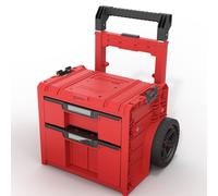 Boîte mobile sur roulettes - Qbrick System - PRO Cart 2.0 Plus - Rouge - Ultra HD - 520x415x660mm