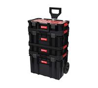 Kit de caisse à outils - Qbrick System - Bac 100 Flex - 6-en-1 - Sur roulettes - Noir