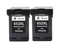 QBVHAEPY Compatible avec Les imprimantes de Bureau à Cartouche à Encre 652xl 1115 1118 2135 2136 2138 3635 3636 3835 4535(2Pack BK)