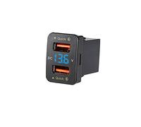Qc 3.0 Double Prise USB,Prise USB De Voiture EncastréE Chargeur De Voiture Rapide Double USB pour Carte De Voiture d'origine pour Co = Rolla 2007-2019