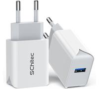Qc 3.0 Usb Mains Charger 18w 3a Fast Charger Usb Socket Compatible With Galaxy S10 S9 Plus A50 A20e Note 9, Redmi Note 9s Note 8 Pro Mi 8, Tablet (White-2 Pack)