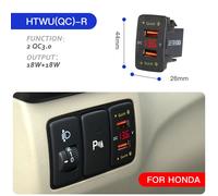 Qc3.0 Chargeur De T¿L¿Phone Rapide ¿ Double Port Toma 12v Avec Voltm¿Tre Led Pour Voiture Usb Adaptateur De Prise Int¿Gr¿ Bouton Usb Pour Honda Crv Cb500x - Type Qc3.0 44x26-R