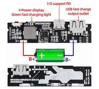 QC3.0 QC2.0 Dual USB 18W Type-C USB SW6106PD Fast Charge Mobile Power Bank 18650 Charging Module with Indicator