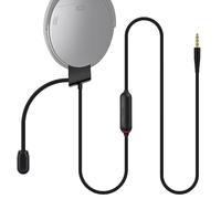 QC35 Microphone compatible avec casques Bose QC35 et QC35 II, câble de microphone de jeu Boom avec interrupteur muet pour PS4, PS5, PC, ordinateur portable, manette Xbox One