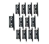 QCAA Lot de 12 charnières sans mortaise en acier durable avec broches finales, pour coffre, boîte, meubles d'armoire vintage, 5,1 x 2,3 cm, noir mat, fabriquées à Taïwan