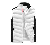 QCBH Veste de course matelassée sans manches pour hommes avec poches zippées Veste sans manches chaude et confortable