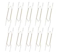Qcbuegof 10 crochets métalliques solides pour afficher des assiettes, conception en forme de W avec systèmes de cachés, crochet décoratif
