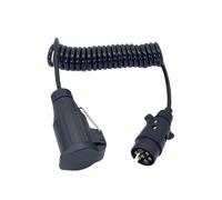 Qcbuegof Adaptateur électrique résistant à l'usure 12 V 7 broches vers 13 broches - Câble en spirale - Câble de remorquage ABS - Connecteur de câblage de remorque