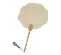 Qcbuegof Artiste papier de riz ventilateur rond ventilateur pinceau stylo calligraphie peinture papier de riz ventilateur vide ventilateur rond ventilateur