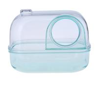 Qcbuegof Baignoire élégante pour hamster, petits animaux de compagnie, accessoire de cage en forme de caméra, petite cage pour bain de sable, hamster