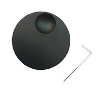 Qcbuegof Bouton de contrôle du volume 32 x 13 mm en aluminium massif givré noir pour potentiomètre de 6 mm, accessoires de potentiomètre de rechange