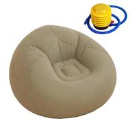 Qcbuegof Canapé-lit gonflable convertible - Chaise pliable - Convient pour les voyages, l'intérieur et l'extérieur - Avec matériaux de flocage en PVC - Taille familiale