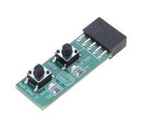 Qcbuegof Carte mère PCB 2 x 5 broches ResetPower Platine de test pour connexion informatique et applications adaptateurs cartes mères Testeur