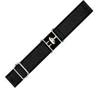 Qcbuegof Ceinture d'équitation à haute élasticité à longueur réglable avec boucle à crochet pour l'équitation et les amateurs de mode, noir/argenté, taille unique