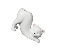 Qcbuegof Céramique Fleischy Pot de fleurs chaton Pot de fleurs Ornement pour plantes Cactus Conteneur Maison Balcon Décors Planteur en céramique pour décoration de bureau