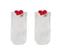 Qcbuegof Chaussettes en coton respirant pour bébé - Manchette élastique sans couture - Tube moyen - 0 à 5 ans - Printemps - Chaussettes extensibles pour bébé, Great Love, S