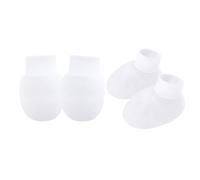 Qcbuegof Couvre-pieds en coton respirant avec manchettes élastiques, pas un design slip pour nouveau-né, soin de la peau sensible, riz pour bébé, Blanc., Taille unique
