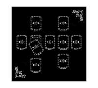 Qcbuegof Divinations Nappe Carte de lecture Astrologys Tarot Carte Nappe Autel Tissu Givinations Accessoire de jeu de société Autels Cartes de Tarot Tissu