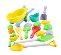 Qcbuegof Ensemble de jouets de sable pour enfants avec seau à pelle et moule pour voyage à la plage, parc extérieur, moteur fin, développement de compétence, jouet de sable pour enfants