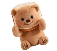 Qcbuegof Fun Bear Poupées remplies de beurre Jouet câlin Poupées en coton rempli de solitude Jouet confortable pour filles tout-petits Enfants Animaux en peluche pour adolescents