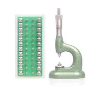 Qcbuegof Kit de réparation professionnel en alliage d'aluminium avec 48 décès pour l'observation précise des bijoux