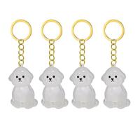 Qcbuegof Lot de 2/3/4/5/10 porte-clés à mémoire de forme pour animaux de compagnie avec compartiment collecteur de poils - Pendentif en fourrure pour chiens et chats - Cadeau miniature
