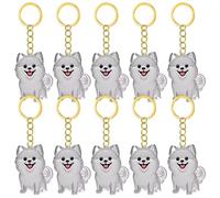 Qcbuegof Lot de 2/3/4/5/10 porte-clés à mémoire de forme pour animaux de compagnie avec compartiment collecteur de poils - Pendentif en fourrure pour chiens et chats - Cadeau miniature