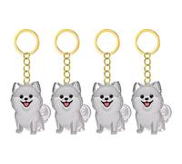 Qcbuegof Lot de 2/3/4/5/10 porte-clés à mémoire de forme pour animaux de compagnie avec compartiment collecteur de poils - Pendentif en fourrure pour chiens et chats - Cadeau miniature