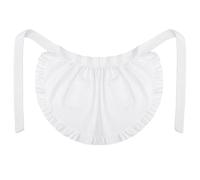 Qcbuegof Lot de 3 costumes coloniaux pour filles - Accessoires de costume de pèlerin - Tablier blanc - Capuchons châles pour femme Cosplay