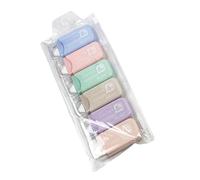 Qcbuegof Lot de 6 rouleaux de ruban adhésif repositionnable pour travaux manuels, scrapbooking, fabrication de cartes, rouleau transparent en PET double face