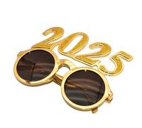 Qcbuegof Lunettes de Nouvel An 2025 élégantes décorations de fête de Noël uniques pour prendre des photos
