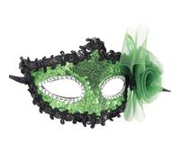 Qcbuegof Masque de mascarade à paillettes à plumes Halloween Fête Masque pour les yeux Décoration florale Demi-masque pour femmes Cosplay Eyewears Adulte Masque de fête