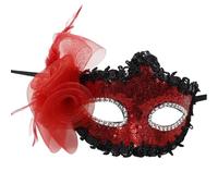 Qcbuegof Masque de mascarade à paillettes à plumes Halloween Fête Masque pour les yeux Décoration florale Demi-masque pour femmes Cosplay Eyewears Adulte Masque de fête
