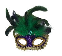 Qcbuegof Masque de mascarade à paillettes - Masque à plumes - Masque pour les yeux - Pour femme - Fête de mariage - Mascarade - Masque de décoration