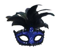 Qcbuegof Masque de mascarade à paillettes - Masque à plumes - Masque pour les yeux - Pour femme - Fête de mariage - Mascarade - Masque de décoration